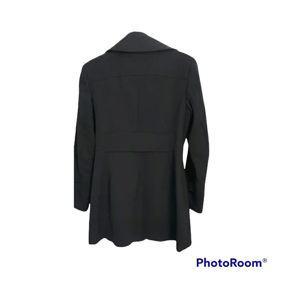 Black Trench coat 100% whool - Picture 4 of 9